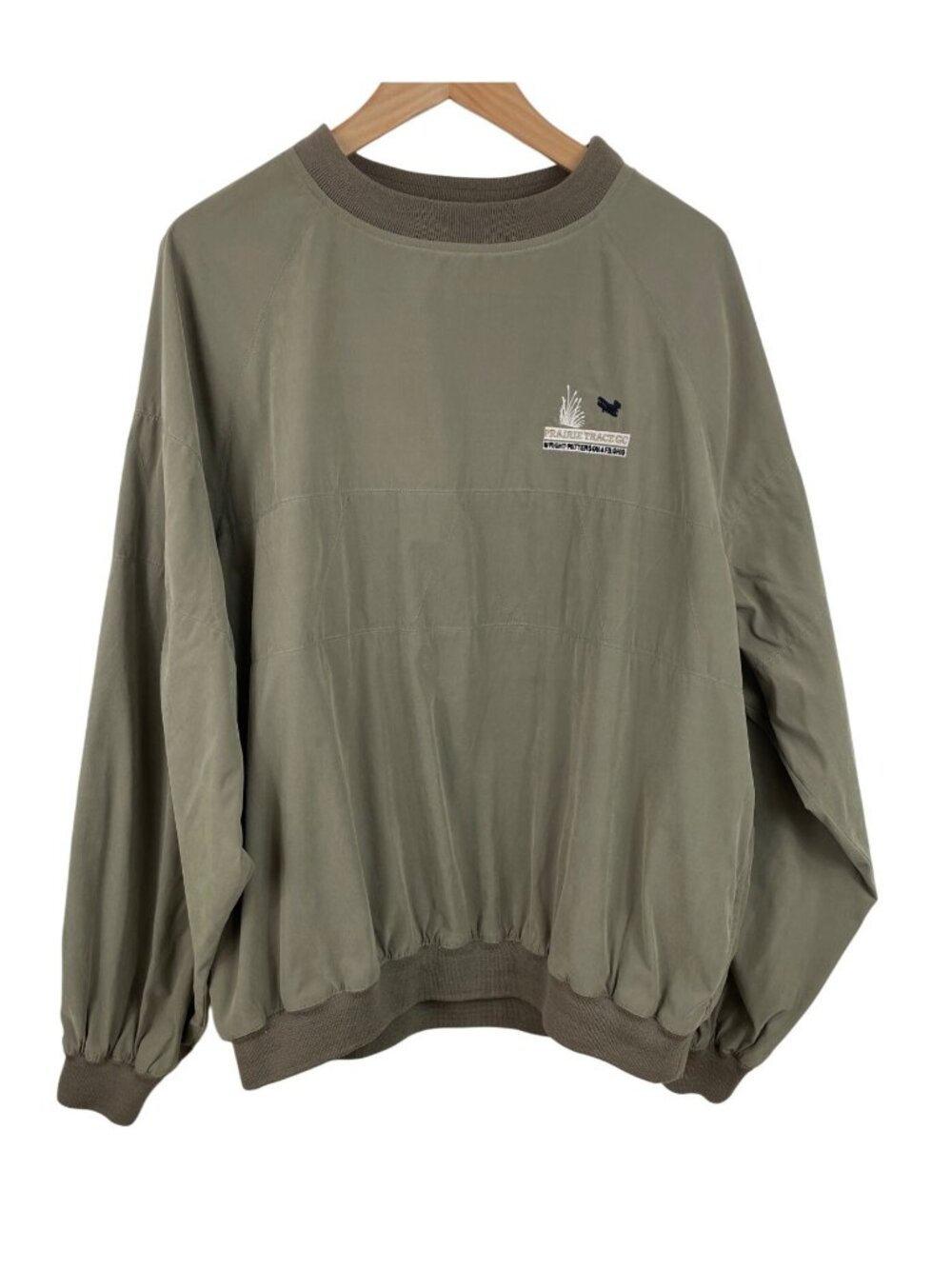 Vintage Greg Norman WPAFB Prairie Trace GC Lined Green Pullover Mens Size Large